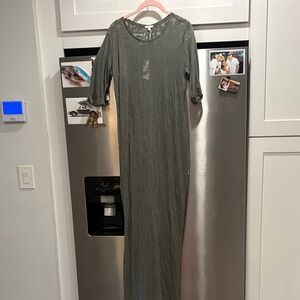 Elegant Olive Maxi Dress